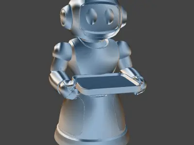 Robot Waiter 3D Model STL File 3D print model purchase