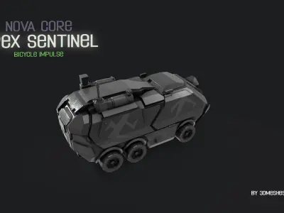 Nova Core - Apex Sentinel - Bicycle impulse  Low-poly 3D model