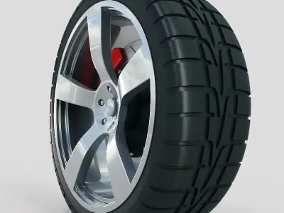 Car Wheel 3D model Free 3D model