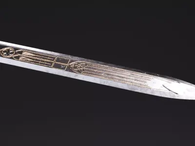 Cathedral Great sword Low-poly 3D model