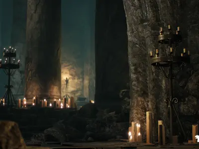 Fantasy Dungeon Environment Low-poly 3D model