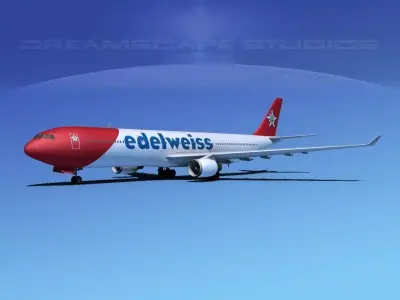 Airbus A330-300 Eidlewiess 3D model