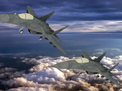 Mikoyan Mig 29 Jet Fighter Aircraft Low-poly 3D model