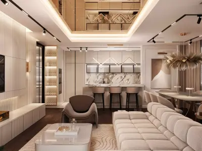 Living room free 3d model Free 3D model