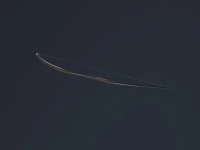 Wooden Bow Low-poly 3D model