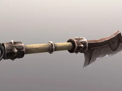 Knif Axe World of Warcraft Weapon Low-poly 3D model