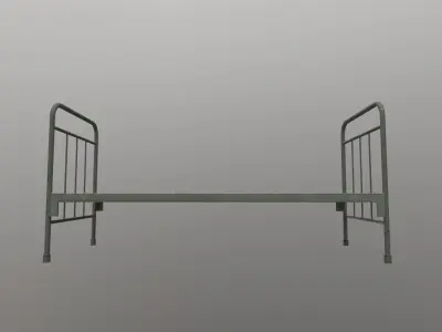Army bed Free low-poly 3D model