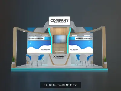 EXHIBITION STAND PACKAGE 02 3D Model Collection