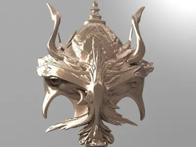 War God Baroque Mask 9  3D model