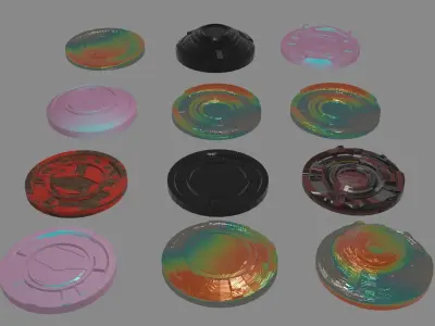 3D HUDS KITBASH cheaper version Low-poly 3D model