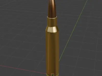Sniper Bullet 3D Model with Scene Free 3D model