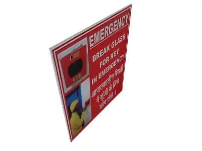 Emergency Poster Low-poly 3D model