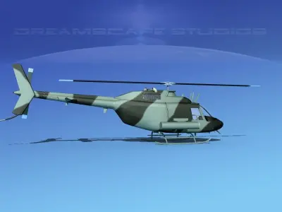Bell OH-58B Covert 1 3D model