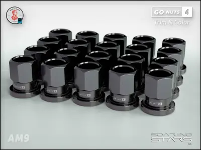 GoNuts 4 Aftermarket Trim and Color Lug Nut Customization Low-poly 3D model