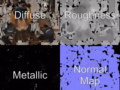 Elegant Crested Bird model pack Low-poly 3D model