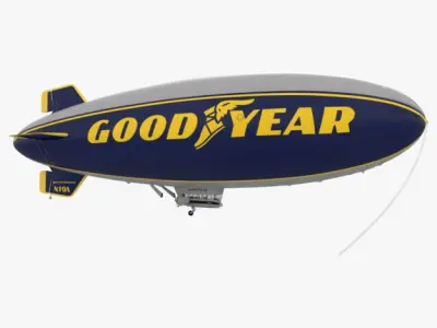 Good Year Blimp zeppelin 3D model