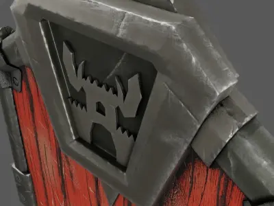 Orcs shield Low-poly 3D model