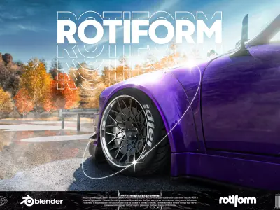 Rotiform 6 rims pack High and Low poly Low-poly 3D model
