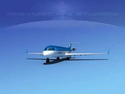 Bombardier CRJ900 Estonian Air 3D model