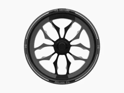 FTD Customs F5 Thrasher dragster spindle front wheel Low-poly 3D model