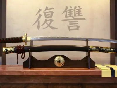 Samurai Katana - High Poly 3D model