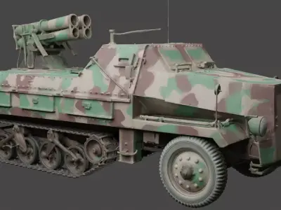 Sd Kfz 4 1     Panzerwerfer 42  WWII Warmashine 3D print model