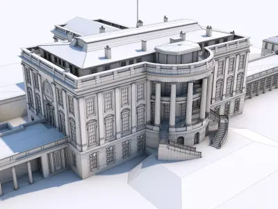 The White House Complex Washington Landmark 3D model
