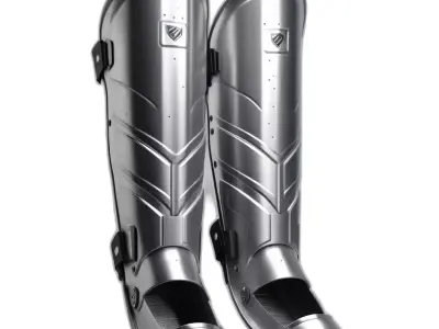 SciFi Fantasy Knight Leg Armor Low-poly 3D model