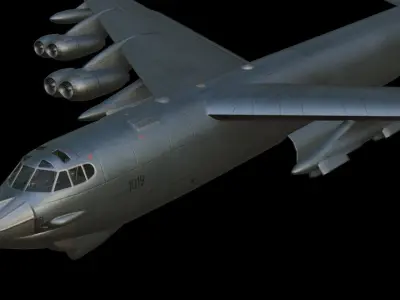 Boeing B-52 Stratofortress Low-poly 3D model
