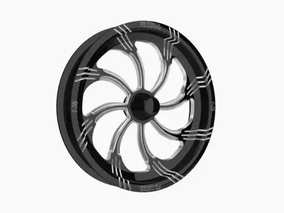 FTD Customs F35 Slasher BC dragster front wheel Low-poly 3D model