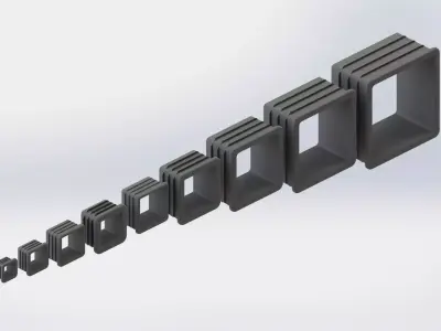 Set of plugs Low-poly 3D model