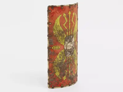 Dirty Scutum Shield - Roman Armor Equipment 3D model