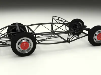 Mercedes 300SL Chasis 3D model
