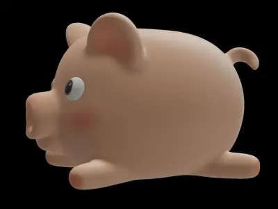 Cute Pig Free 3D model