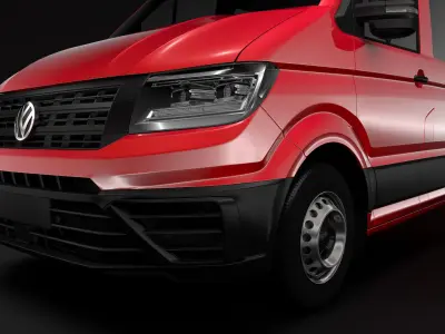 VW Crafter Chassi DoubleCab L3 2017 3D model