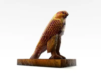 Egyptian Hawk Horus God bird Low-poly 3D model