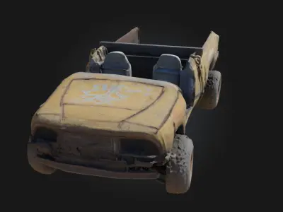 Mud Splattered Pickup Conversion Rugged Vehicle Ready for Off 3D model