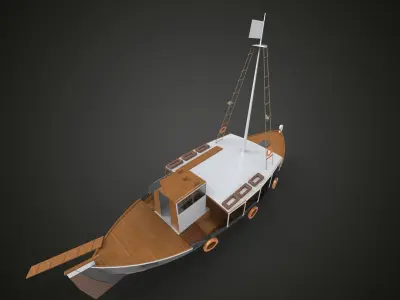 Fishing Tourish ship 3D model