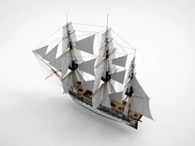USS Constitution 3D model