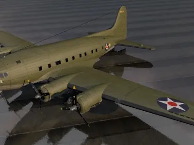 Boeing B-307 Stratoliner - Boeing C-75 3D model