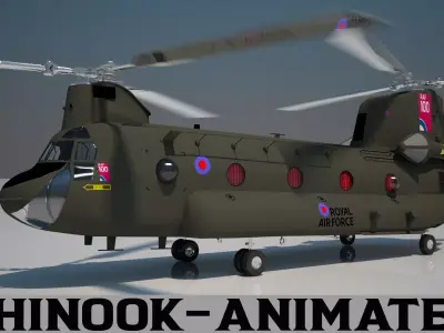 Royal Air force Chinook CH 47 3D model