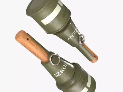 Grenade RPG-43 clean Low-poly 3D model