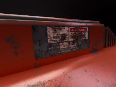 Wall-Mounted Gun 3D model