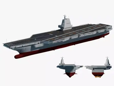 Chinese People Liberation Army Navy Type 003 Aircraft Carrier 3D model