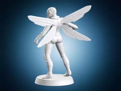 The Wasp Marvel Superhero Miniature Statue 3D print model
