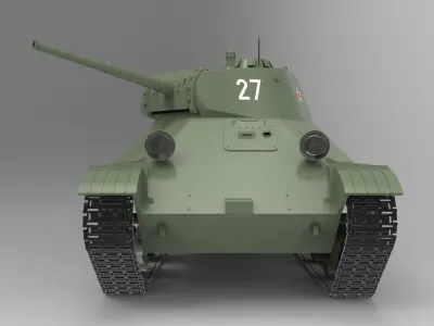 Tank T-50 Free 3D model