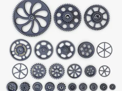 Gears Set v 1 of 3D model