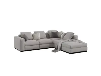 Sand L Sofa 01 Free low-poly 3D model