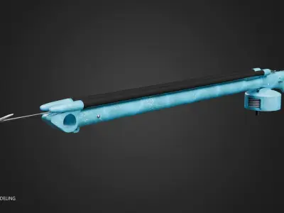 Camo Speargun Low-poly 3D model