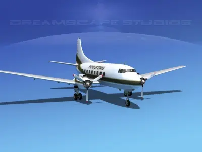 Martin 404 Brown Air Service 3D model